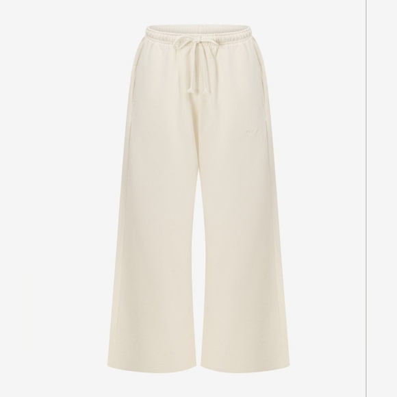 Crop Shop Boutique Pants - CSB - Wide Leg Sweatpants - Vanilla - L